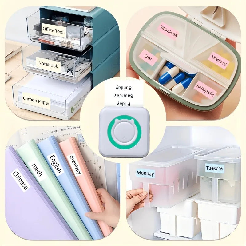 Pocket Mini Portable Thermal Printer, Compatible with iOS & Android, Inkless, for Photos, Notes, Receipts, Lists, Memos
