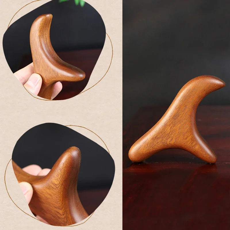 Portable Lightweight Wood Massage Tool Gua Sha for Lymphatic Facial Massage and Muscle Relief Scraping Body Tool for Relaxation